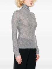 Fabiana Filippi Grey Wool Turtleneck Sweater
