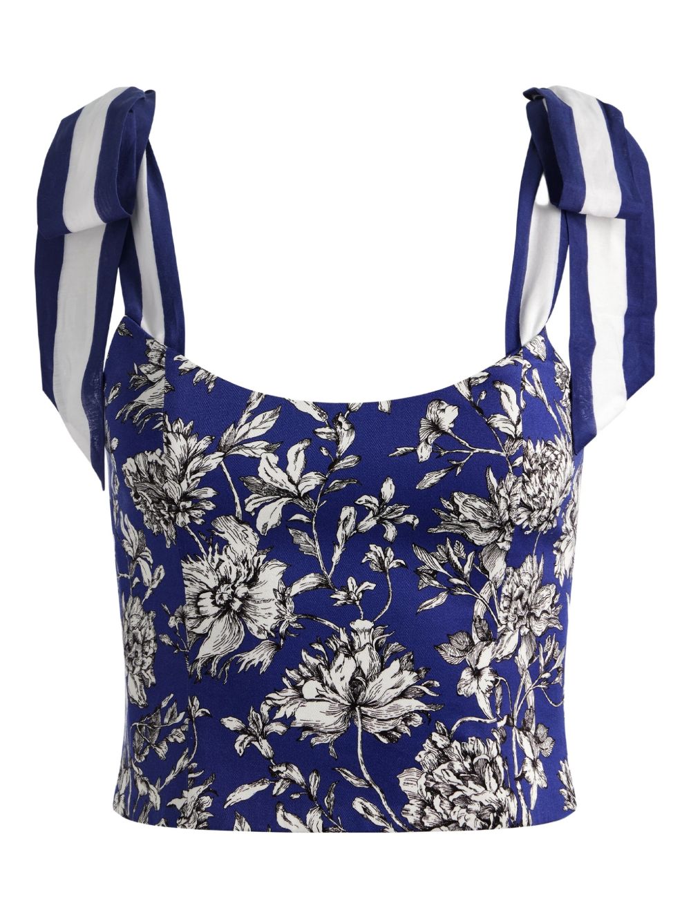 Alice + Olivia Top Blue floral print