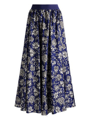 Alice + Olivia Skirts Blue cotton maxi skirt
