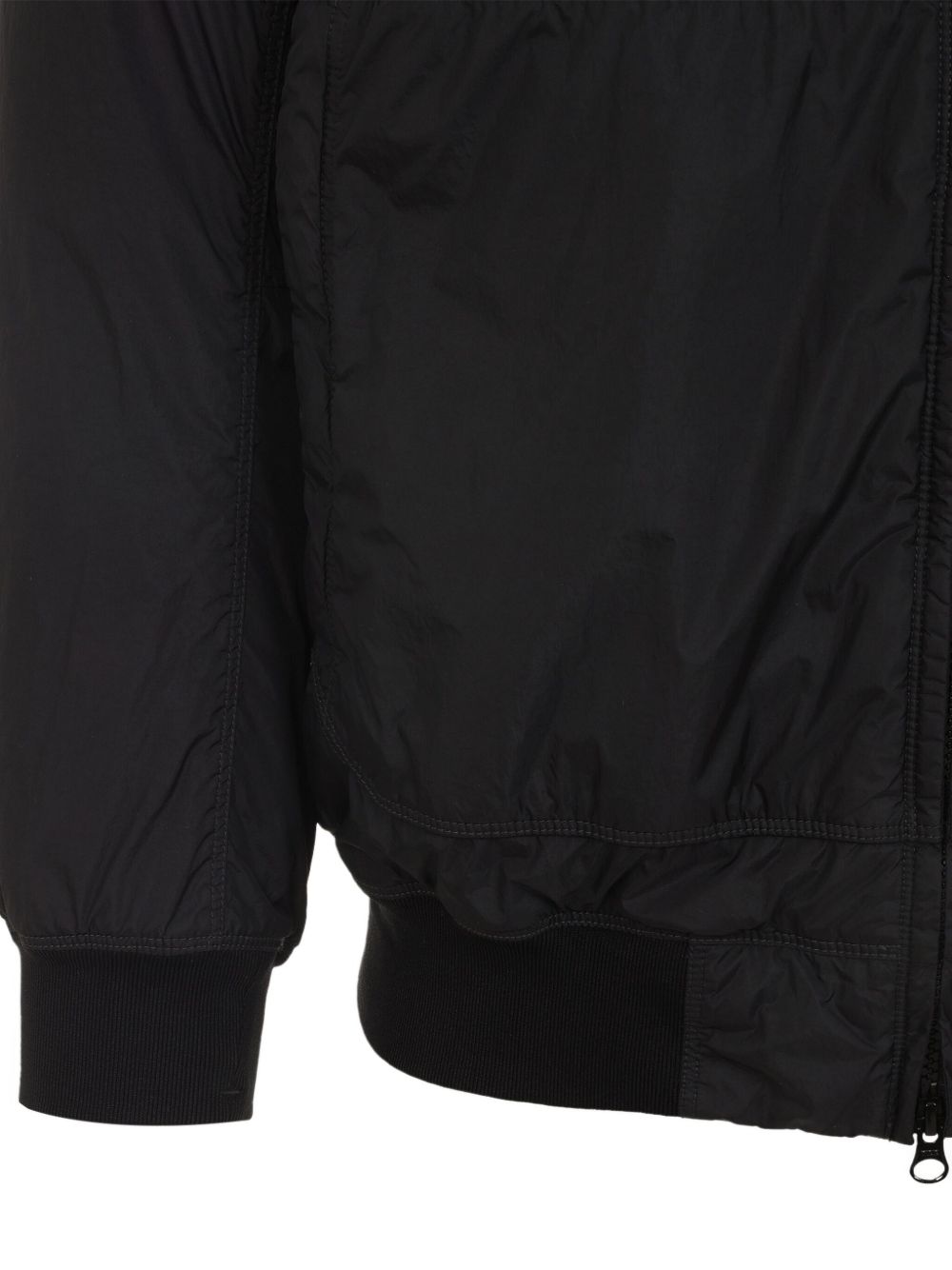 Stone Island Coats Black hooded jacket