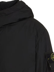 Stone Island Coats Black hooded jacket