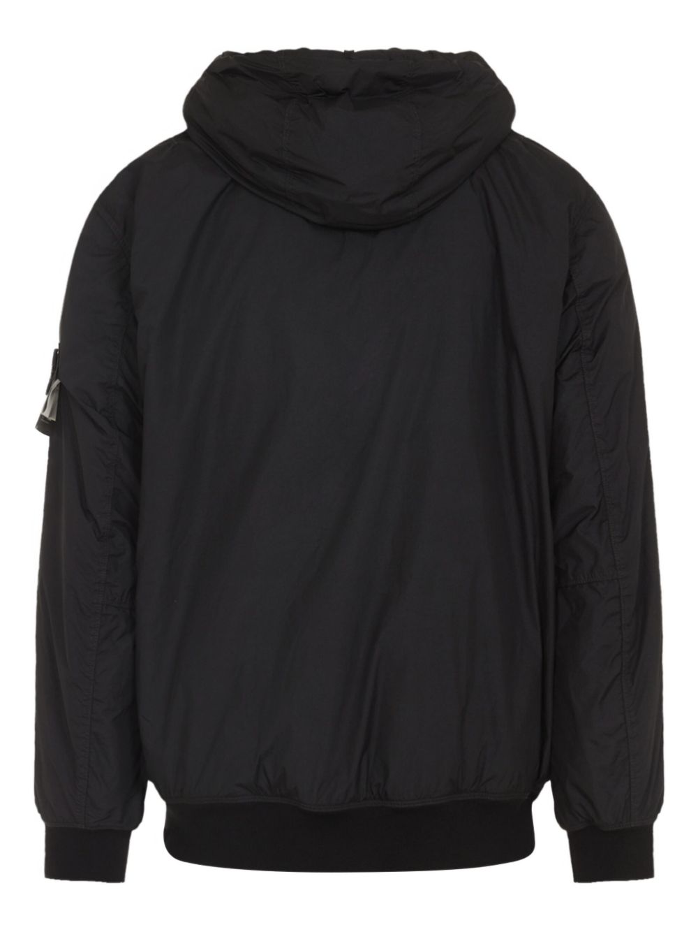 Stone Island Coats Black hooded jacket