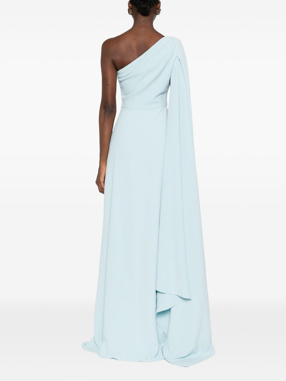 Robe longue asymétrique bleu clair Solace London