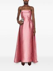 Solace London Dresses Pink satin strapless