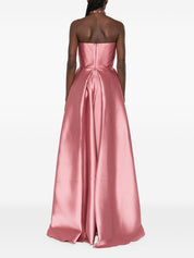 Solace London Dresses Pink satin strapless