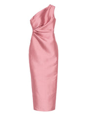 Solace London Dresses Pink one-shoulder maxi