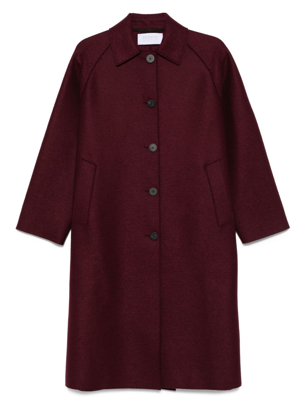 Harris Wharf London Coats Bordeaux — Silk & Nylon Puffer