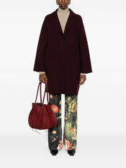 Harris Wharf London Coats Bordeaux — Silk & Nylon Puffer