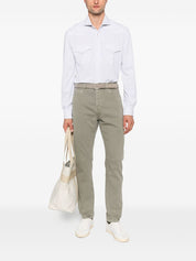Brunello Cucinelli light grey cotton shirt