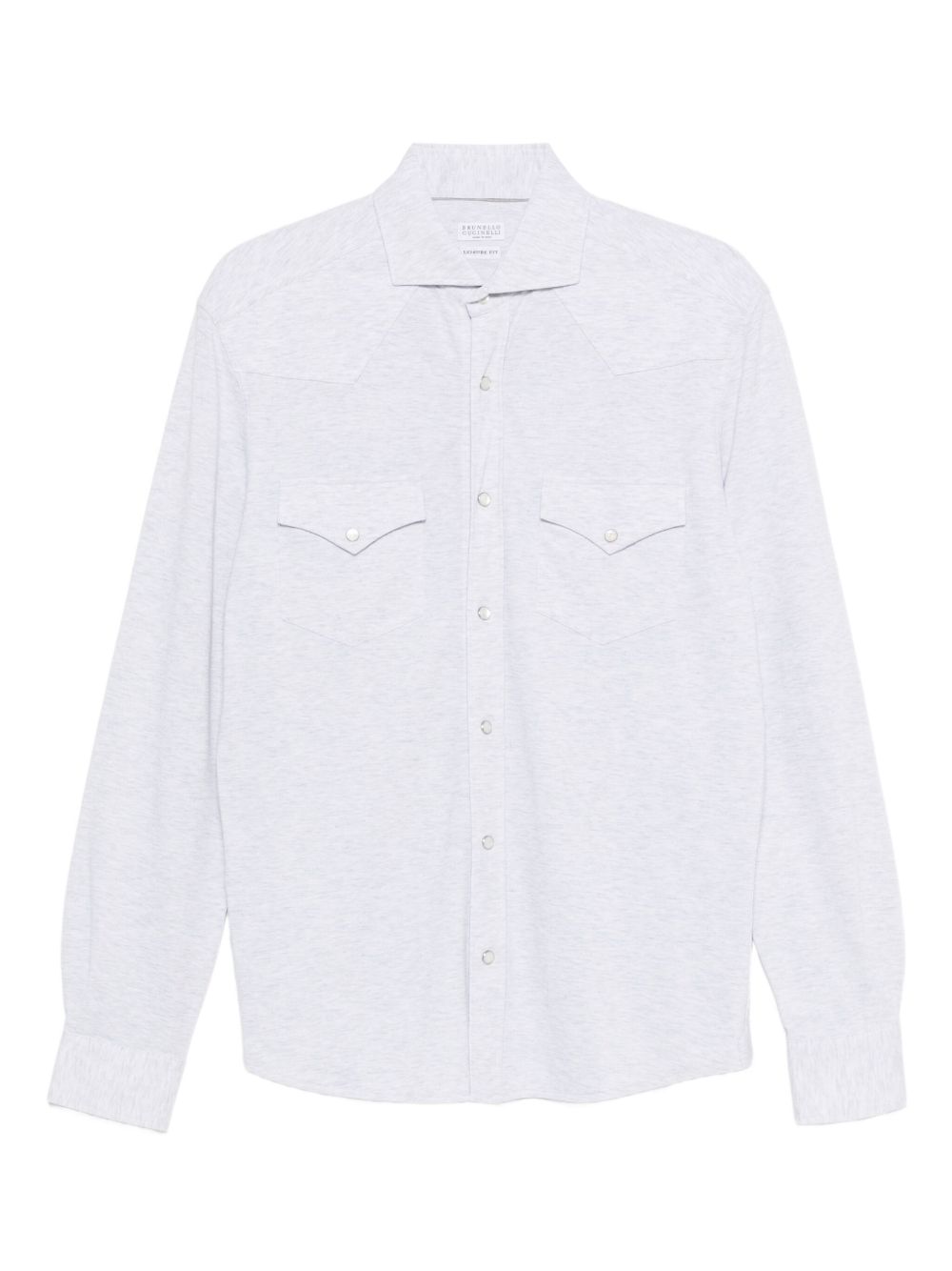 Brunello Cucinelli light grey cotton shirt