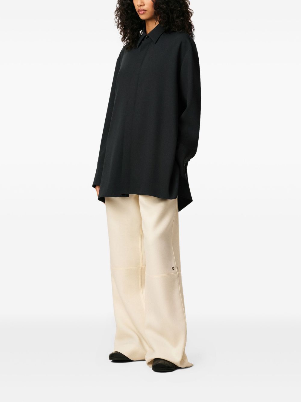 Chemises Ami Paris en soie et laine grises