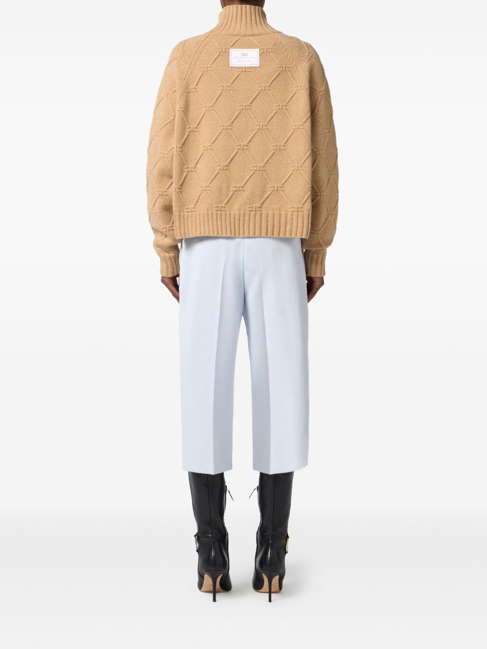 Beige Wool Cashmere Sweater — Elisabetta Franchi