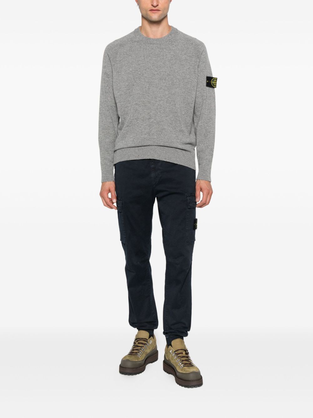 Pantalon cargo Stone Island en coton bleu