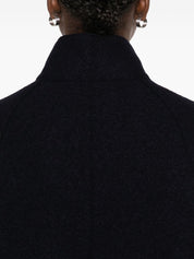Blue Wool Single‑Button Coat — Harris Wharf London