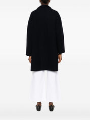 Blue Wool Single‑Button Coat — Harris Wharf London