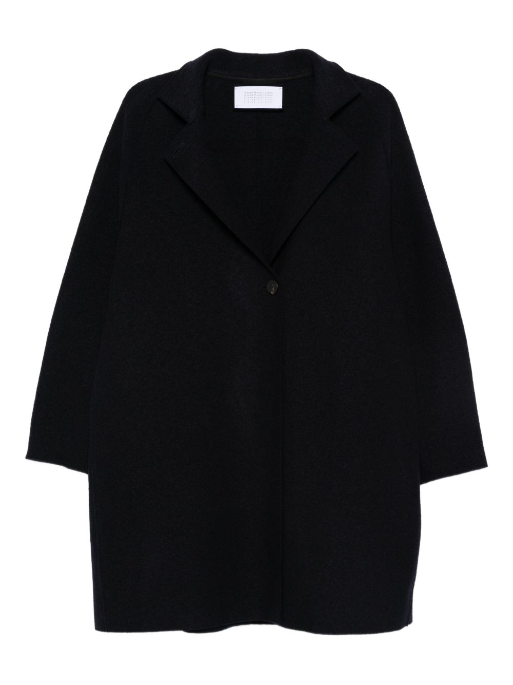 Blue Wool Single‑Button Coat — Harris Wharf London