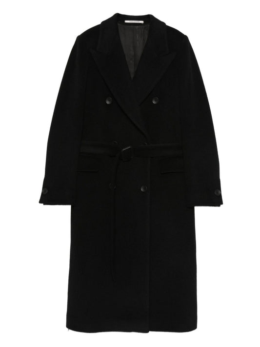 Tagliatore Black Wool Coat — Double‑Breasted Elegance