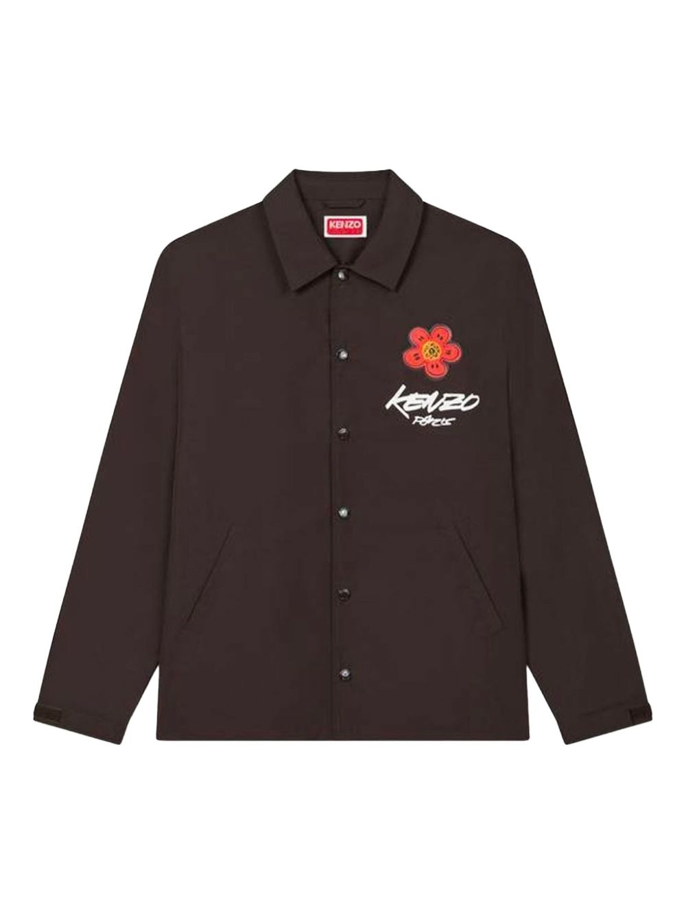 KENZO FUTURA Jackets Brown floral nylon shirt jacket
