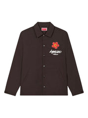 KENZO FUTURA Jackets Brown floral nylon shirt jacket