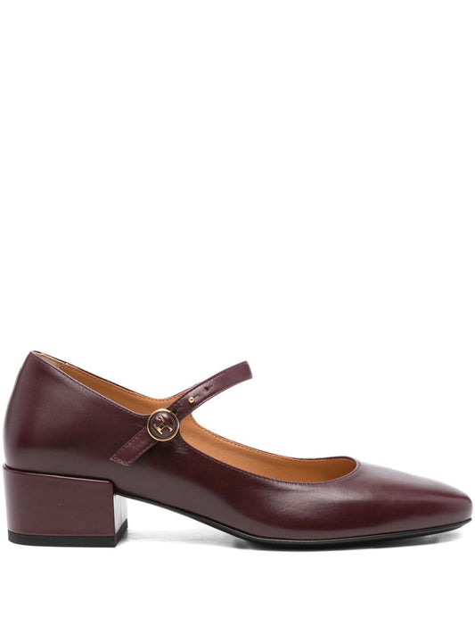 Tod's Brown High Heel Mary Jane — 4 cm Block Heel