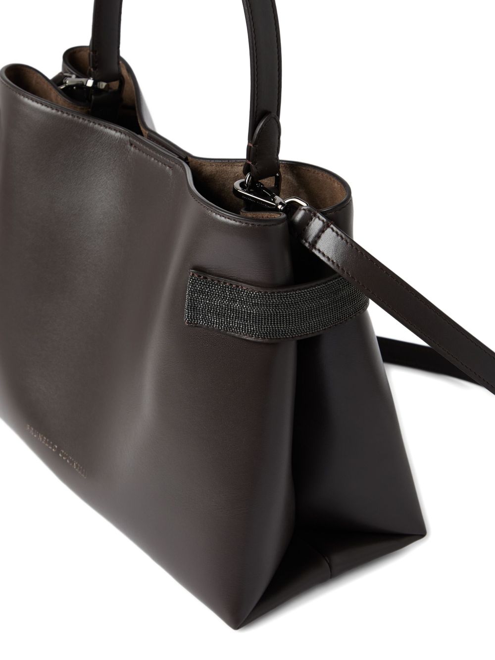 Bolsos Brunello Cucinelli.. Bolso de mano de piel marrón