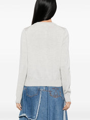 Maison Kitsuné Grey Baby Fox Wool Cardigan