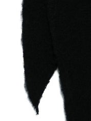 Faliero Sarti Scarfs Black wool-cashmere wrap