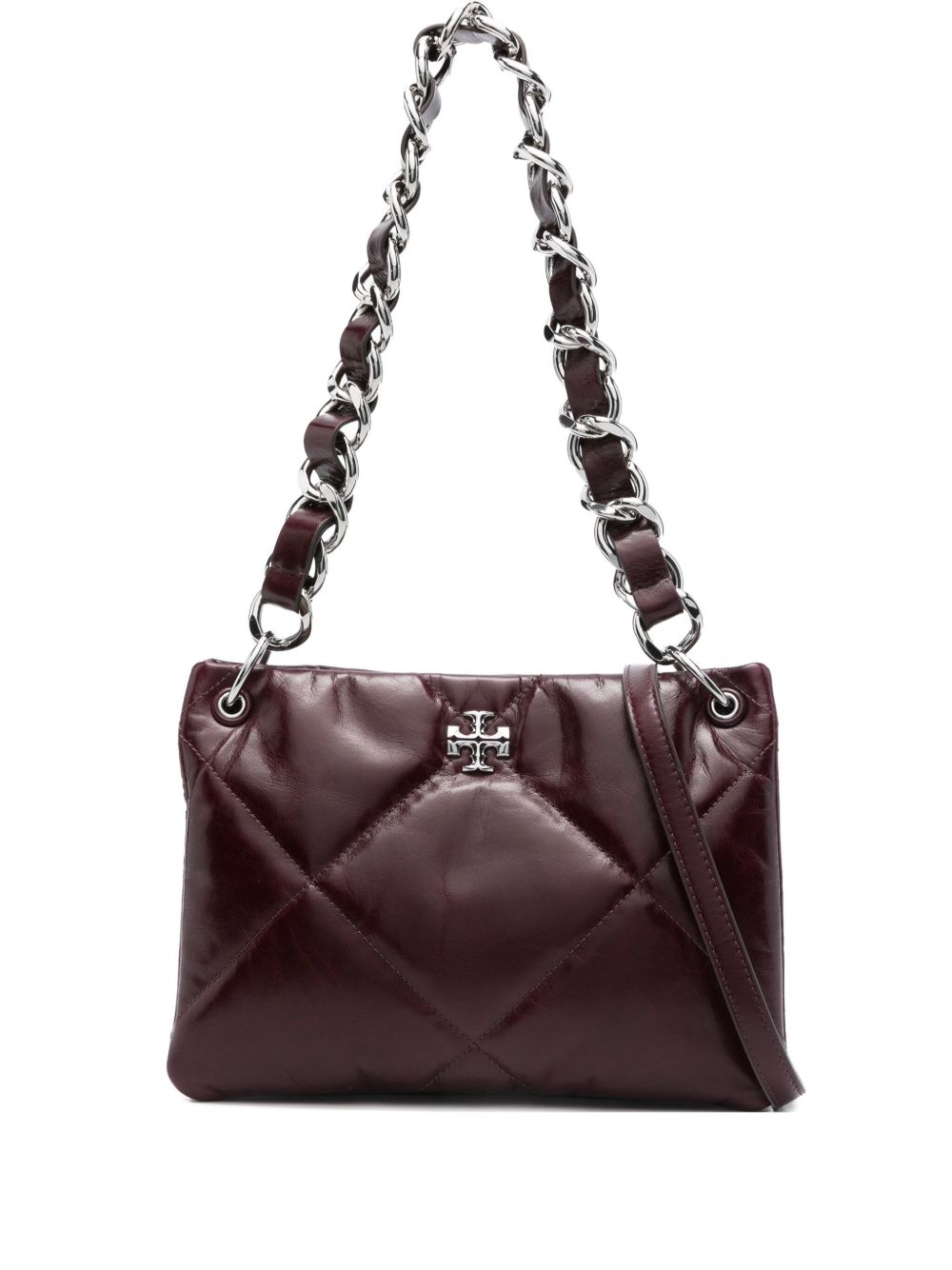 Bolsos Tory Burch.. Bolso de hombro de piel acolchada color burdeos