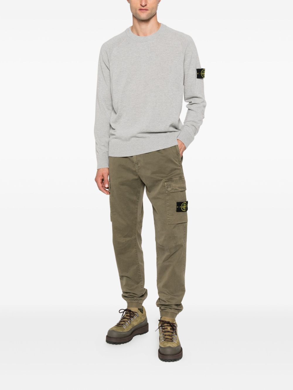 Stone Island Trousers Green cotton cargo