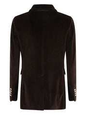 Veste croisée en velours marron Circolo 1901