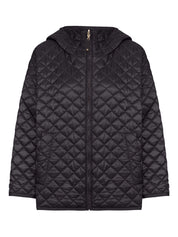 MAX MARA THE CUBE Jackets Black — Quilted Hooded Jacket
