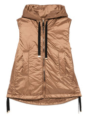 MAX MARA THE CUBE Jackets Brown with hooded nylon down vest
