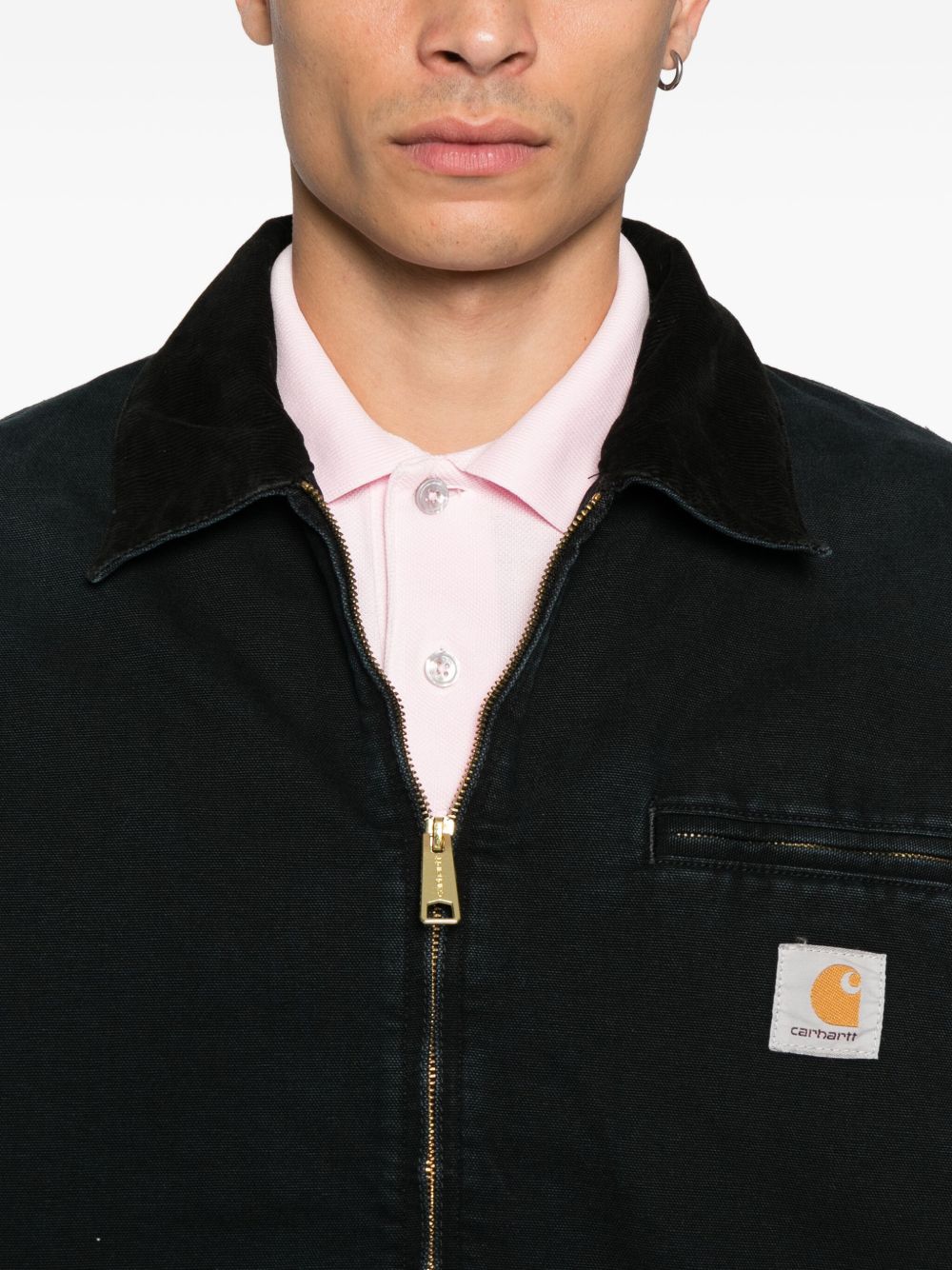 Carhartt Wip Main Jackets Black with corduroy collar