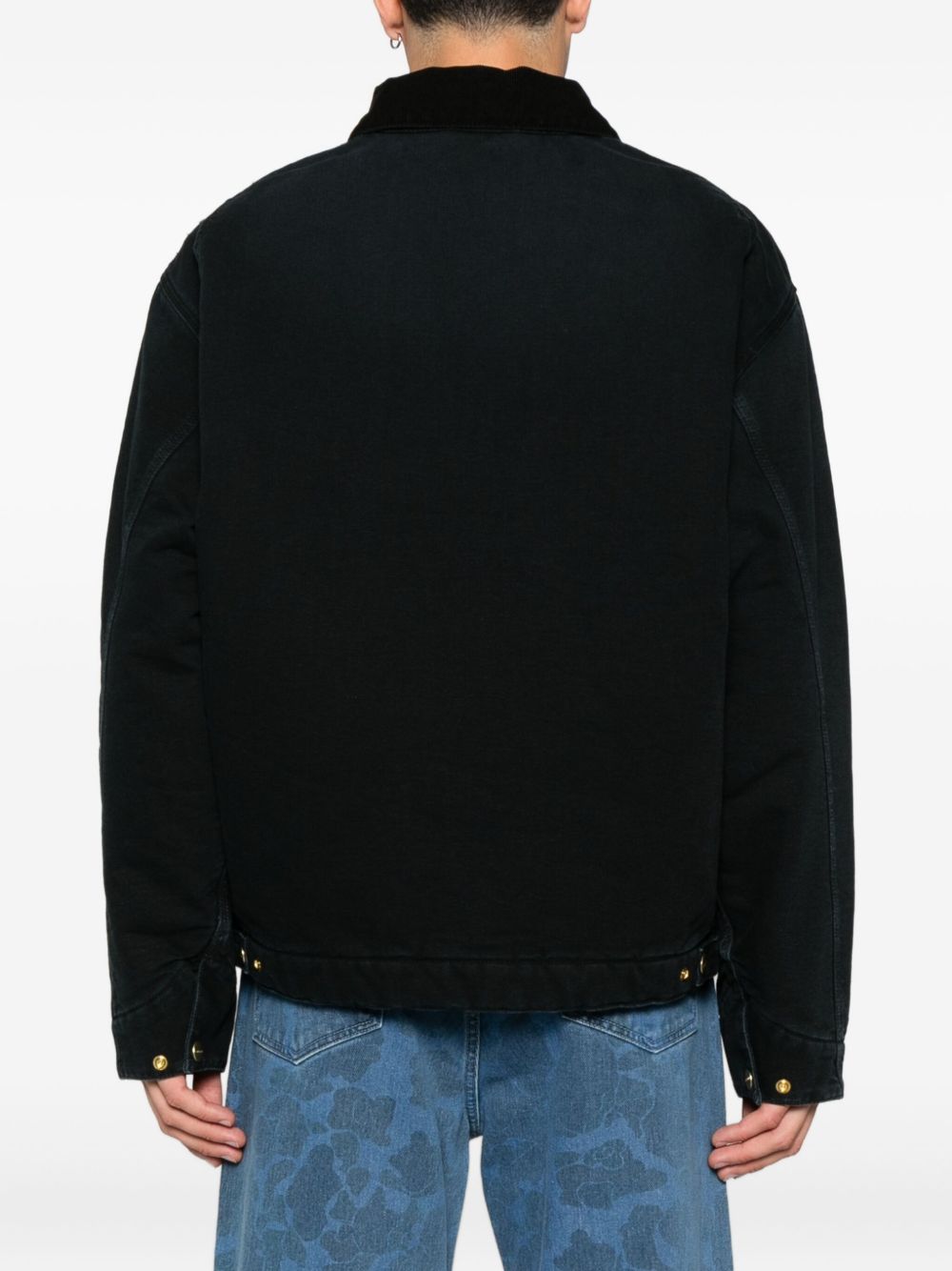 Carhartt Wip Main Jackets Black with corduroy collar