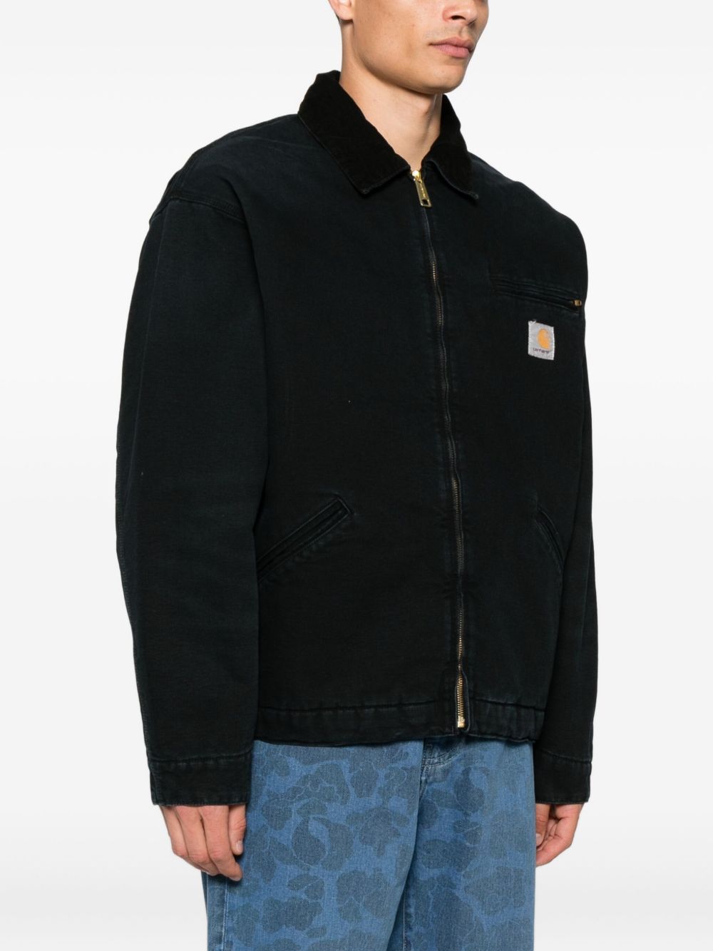 Carhartt Wip Main Jackets Black with corduroy collar