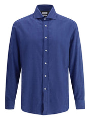 Brunello Cucinelli Blue Shirt — Refined Cotton Blend