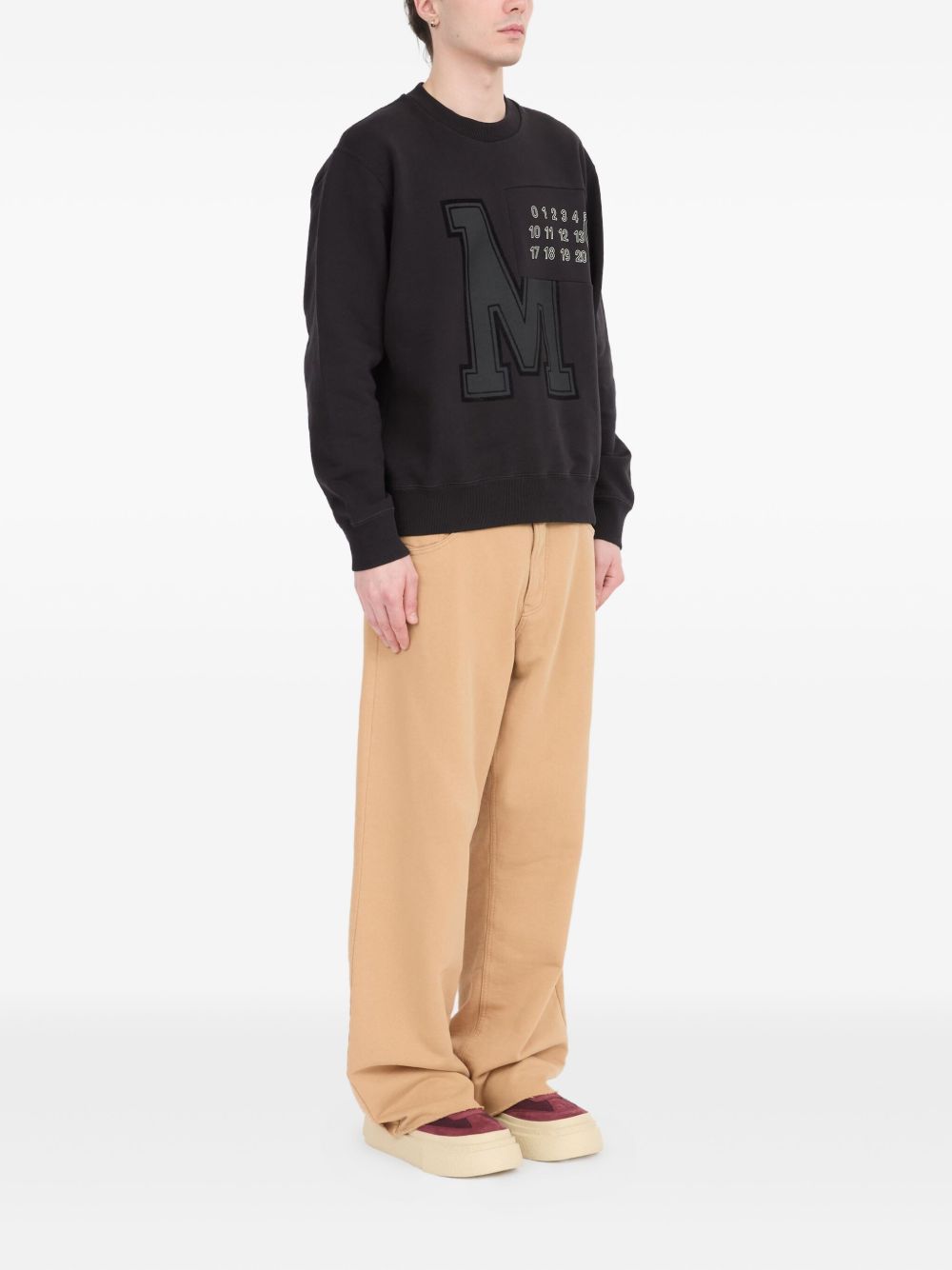MM6 Maison Margiela Sweaters Black cotton crewneck