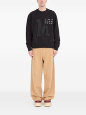 MM6 Maison Margiela Sweaters Black cotton crewneck