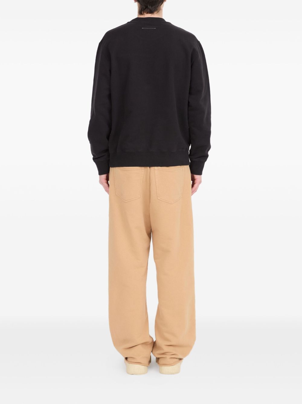 MM6 Maison Margiela Sweaters Black cotton crewneck