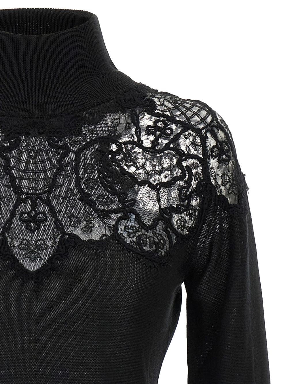 Black Cashmere Turtleneck Sweater — Ermanno Scervino