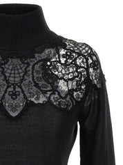 Black Cashmere Turtleneck Sweater — Ermanno Scervino