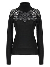 Black Cashmere Turtleneck Sweater — Ermanno Scervino