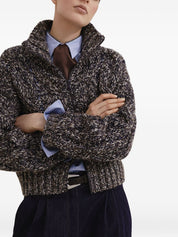 Brunello Cucinelli blue wool zip cardigan