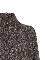 Brunello Cucinelli blue wool zip cardigan