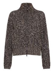 Brunello Cucinelli blue wool zip cardigan