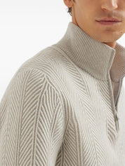 Brunello Cucinelli Sweaters White cashmere turtleneck