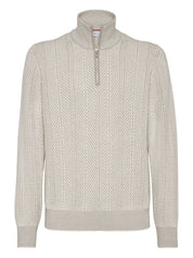 Brunello Cucinelli Sweaters White cashmere turtleneck