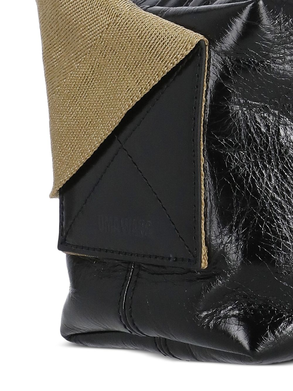 Bolso de hombro de piel con correa extragrande de Uma Wang