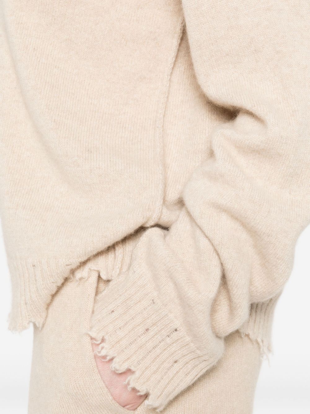 Uma Wang Sweaters Beige cashmere wool crewneck