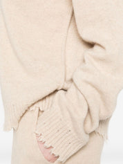 Uma Wang Sweaters Beige cashmere wool crewneck